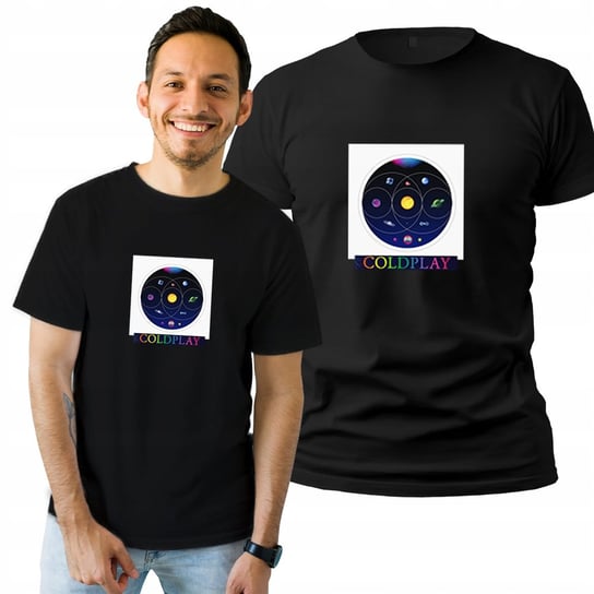 Koszulka Męska  T-shirt Prezent Z Nadrukiem Coldplay Galaxy XXL Plexido