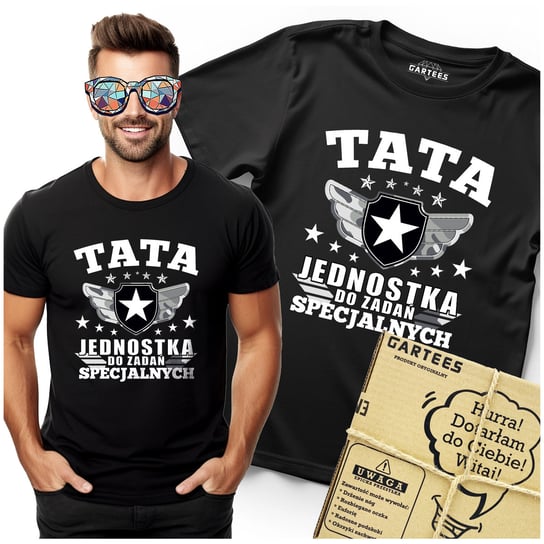 KOSZULKA MĘSKA TATA JEDNOSTKA DO ZADAŃ SPECJALNYCH TSHIRT Z NADRUKIEM TATA Gartees