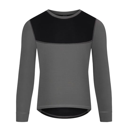 Koszulka męska termiczna MERINO WOOL, grafitowo-czarny, rozmiar XL Woolmed
