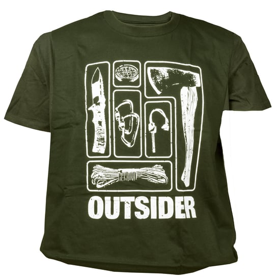 Koszulka męska TigerWood Outsider zielona 2XL Tigerwood