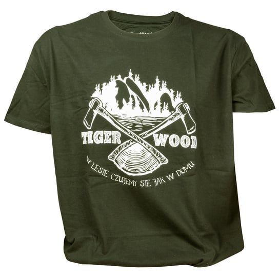 Koszulka męska TigerWood Two Axes zielona 2XL Tigerwood