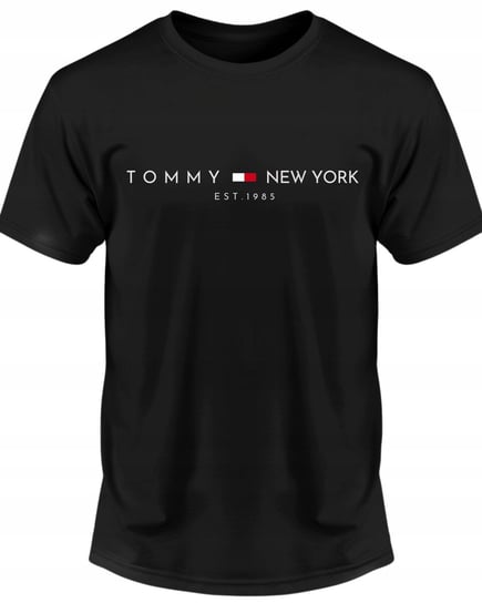 Koszulka męska TOMMY NEW YORK EST.1985 czarna T-shirt męski Inna marka