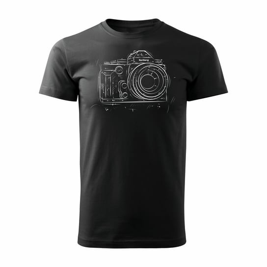 Koszulka męska TOPSLANG Aparat fotograficzny, czarna, rozmiar M Topslang