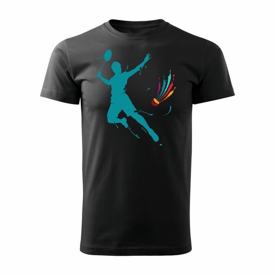 Koszulka męska TOPSLANG Badminton, czarna, rozmiar L Topslang