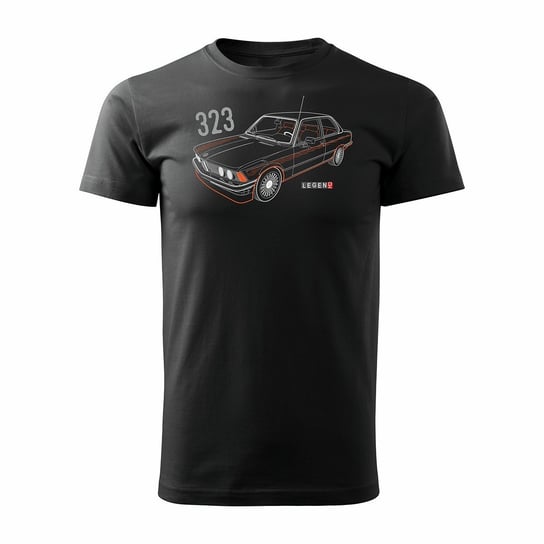 Koszulka męska TOPSLANG BMW 323, czarna, rozmiar L Topslang