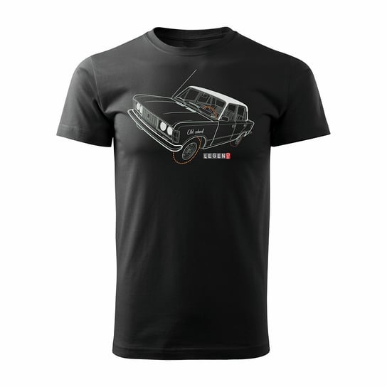 Koszulka męska TOPSLANG Fiat 125p, czarna, rozmiar L Topslang