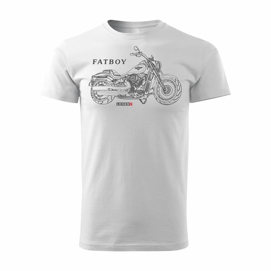Koszulka męska TOPSLANG Harley Davidson Fatboy, biała, rozmiar L Topslang