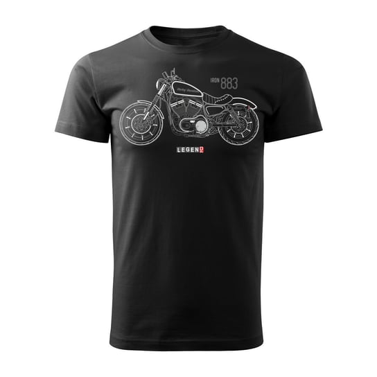 Koszulka męska TOPSLANG Harley Davidson Iron 883, czarno-biała, rozmiar M Topslang
