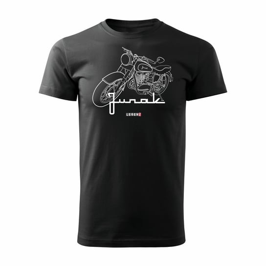 Koszulka męska TOPSLANG Junak 2, czarna, rozmiar XL Topslang