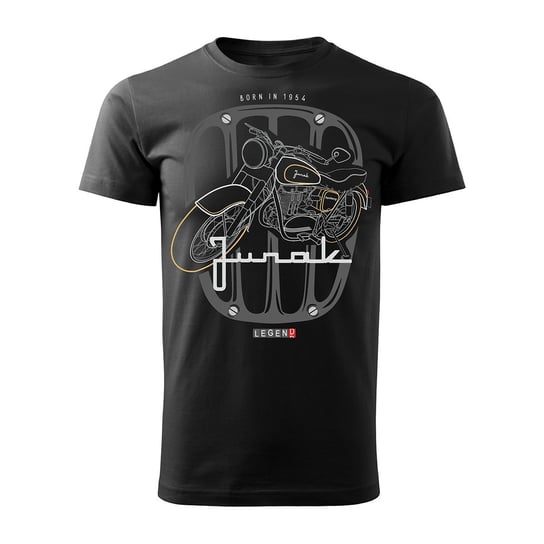 Koszulka męska TOPSLANG Junak, czarna, rozmiar XL Topslang