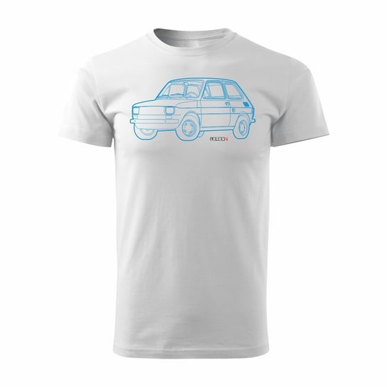 Koszulka męska TOPSLANG Maluch Fiat 126p, biała, rozmiar XL Topslang