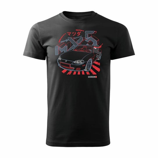 Koszulka męska TOPSLANG Mazda MX-5, czarno-czerwona, rozmiar S Topslang