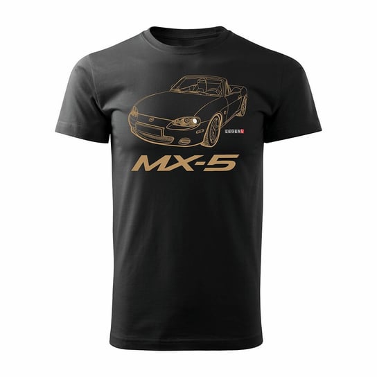 Koszulka męska TOPSLANG Mazda MX-5, czarno-żółta, rozmiar L Topslang