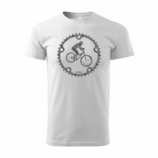 Koszulka męska TOPSLANG Mountain Bike, biała, rozmiar L Topslang
