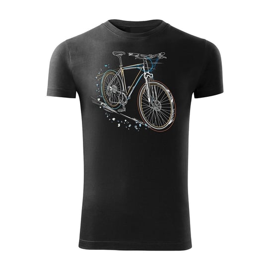 Koszulka męska TOPSLANG MTB mountain bike, czarno-pomarańczowa, rozmiar XXL Topslang