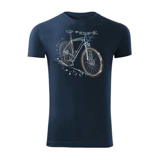 Koszulka męska TOPSLANG MTB Mountain Bike, granat, slim, rozmiar M Topslang