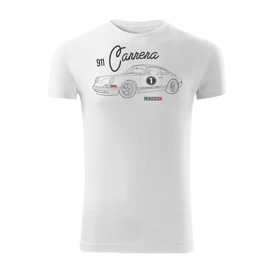 Koszulka męska TOPSLANG Porsche Carrera 911, biała, rozmiar L Topslang