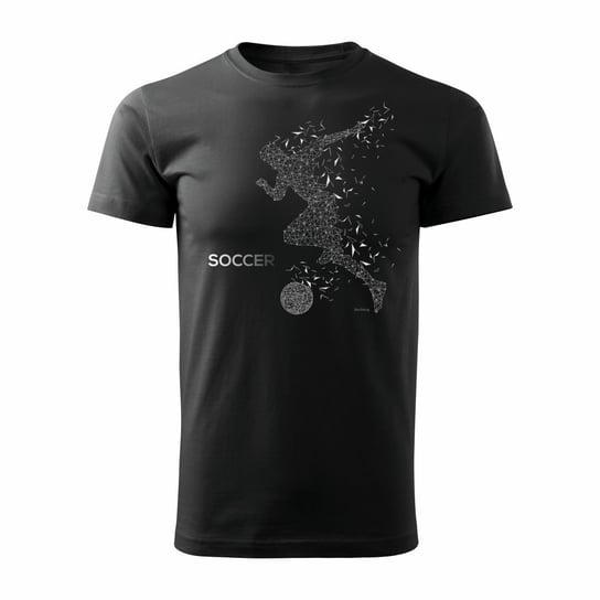 Koszulka męska TOPSLANG Soccer, czarna, rozmiar M Topslang