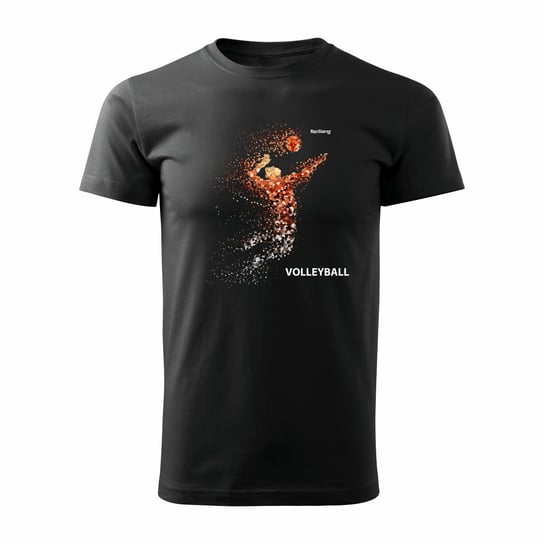 Koszulka męska TOPSLANG Volleyball, czarna, rozmiar S Topslang