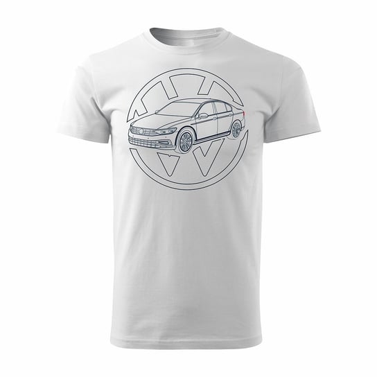 Koszulka męska TOPSLANG VW Passat, biała, rozmiar XL Topslang