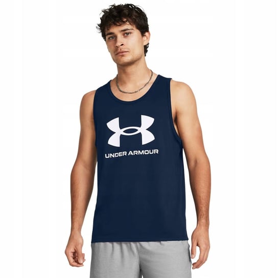 KOSZULKA męska UNDER ARMOUR bez rękawów 1382883-408 granatowa XXL Under Armour