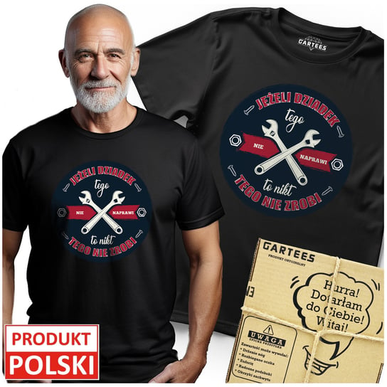 KOSZULKA MĘSKA UNIKLANY PREZENT NA DZIEŃ DZIADKA TSHIRT Z NADRUKIEM Gartees