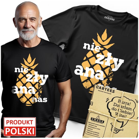 KOSZULKA MĘSKA WALENTYNKI DLA NIEGO NIEZŁY ANANAS PREZENT DLA CHŁOPAKA Gartees