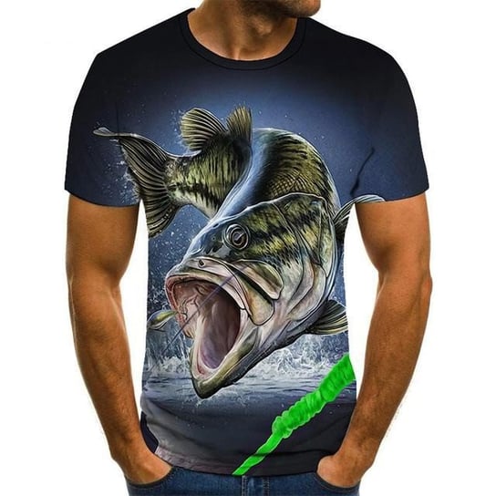 Koszulka Męska Wędkarska T-Shirt Graficzny 3D Catfish Xxl Inna marka