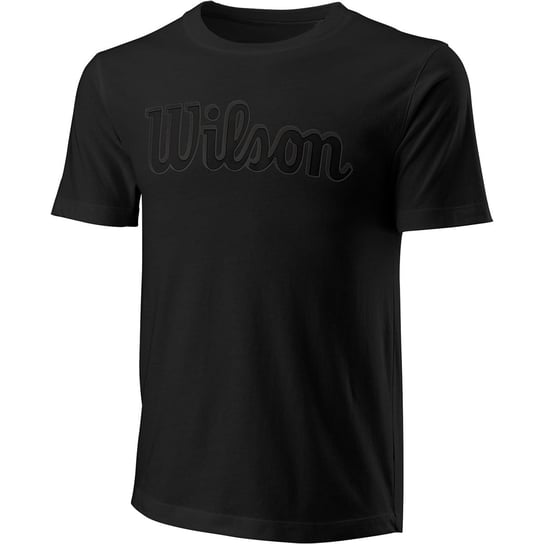 Koszulka Męska Wilson Script Eco Cotton Tee Slimfit Black Wilson