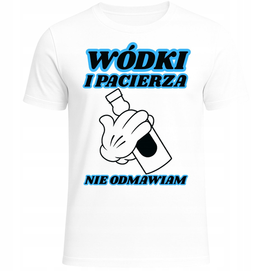 KOSZULKA MĘSKA WÓDKI I PACIERZA NIE ODMAWIAM ŚMIESZNY NADRUK PREZENT XL Szumila