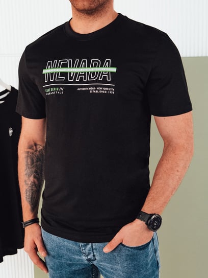 Koszulka męska z nadrukiem czarna Dstreet RX5437-XXL Inna marka