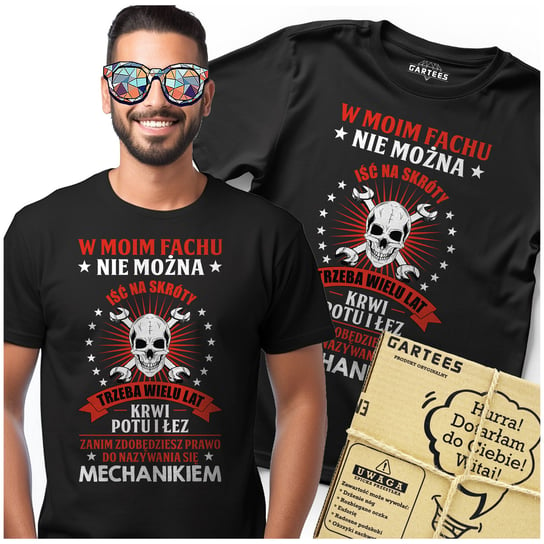 KOSZULKA MĘSKA Z NADRUKIEM DLA MECHANIKA ŚMIESZNY PREZENT TSHIRT ZAWÓD Gartees