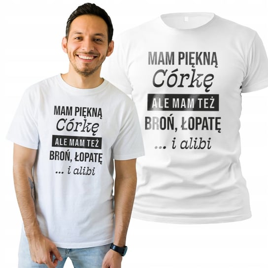 Koszulka Męska Z Nadrukiem  T-shirt Na Prezent Mam Piękną Córkę M Plexido