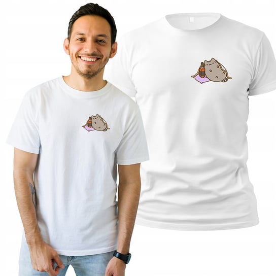 Koszulka Męska z Nadrukiem  T-shirt Na Prezent Pusheen L Plexido