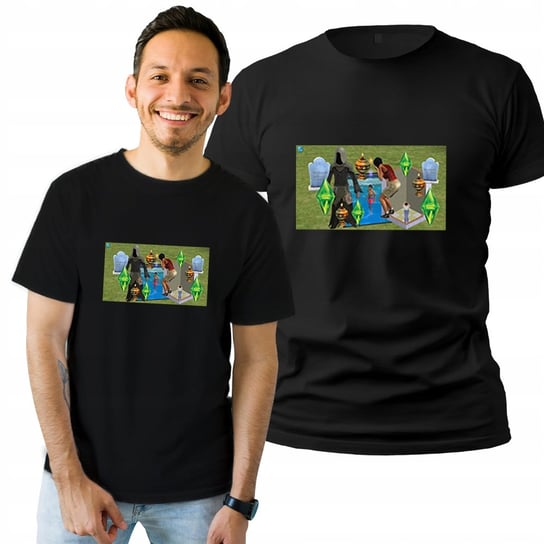 Koszulka Męska Z Nadrukiem  T-shirt Na Prezent The Sims Śmierć XL Plexido