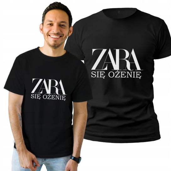 Koszulka Męska z Nadrukiem  T-shirt Na Prezent Zara Się Ożenię XL Plexido