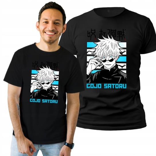 Koszulka Męska z Nadrukiem T-shirt Prezent Urodziny Satoru Gojo Jujutsu M Plexido