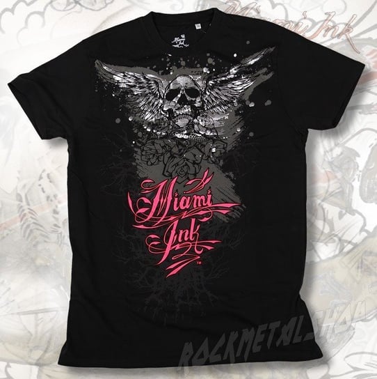 koszulka MIAMI INK - BLACK FLYING SKULL-L Pozostali producenci