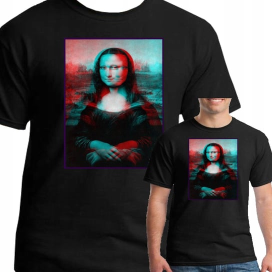 Koszulka Mona Lisa Śmieszna Humor Xxl 2086 Czarna Inna marka