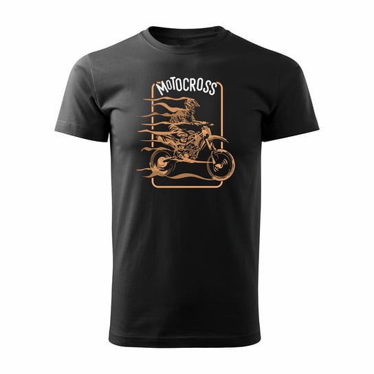 Koszulka motocross z motocrossem motocykl cross męska czarna REGULAR-S TUCANOS