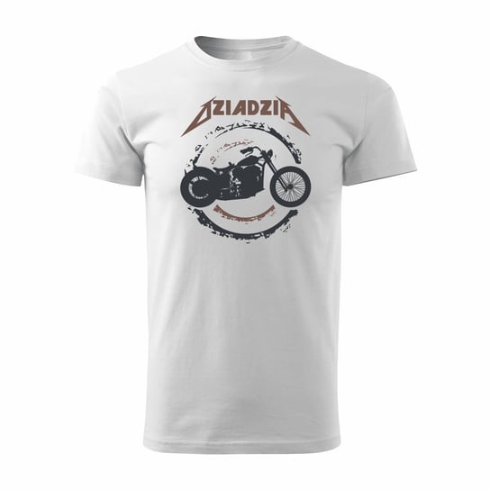 Koszulka motocyklowa dla dziadka na dzień dziadka męska biała REGULAR-S TUCANOS