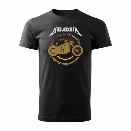 Koszulka motocyklowa dla dziadka na dzień dziadka męska czarna REGULAR-XXL TUCANOS