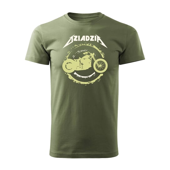 Koszulka motocyklowa dla dziadka na dzień dziadka męska khaki REGULAR-XXL TUCANOS