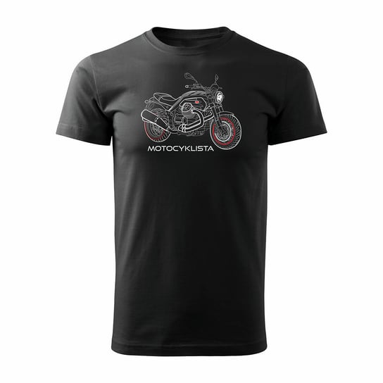 Koszulka motocyklowa na motor z motocyklem motocyklista męska czarna-S TUCANOS