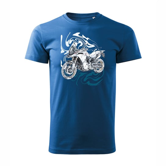Koszulka motocyklowa z motocyklem na motor BMW GS F850 męska niebieska-XL Inna marka
