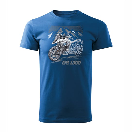 Koszulka Motocyklowa Z Motocyklem Na Motor Bmw Gs R 1300 Adventure Kolekcjonerska Męska Niebieska Regular-Xxl Inna marka
