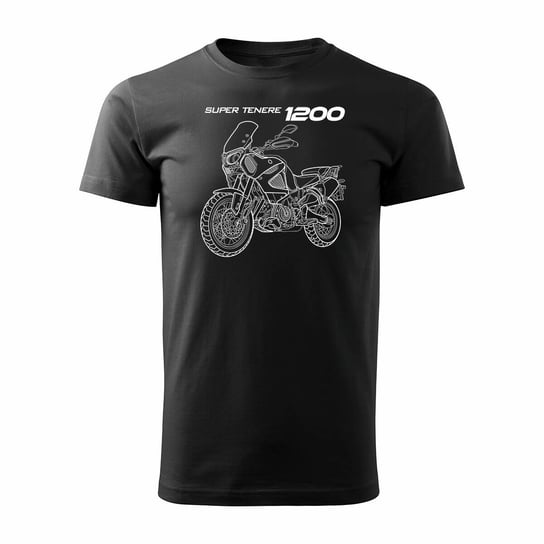 Koszulka motocyklowa z motocyklem Yamaha Super Tenere 1200 męska czarna REGULAR-L Inna marka