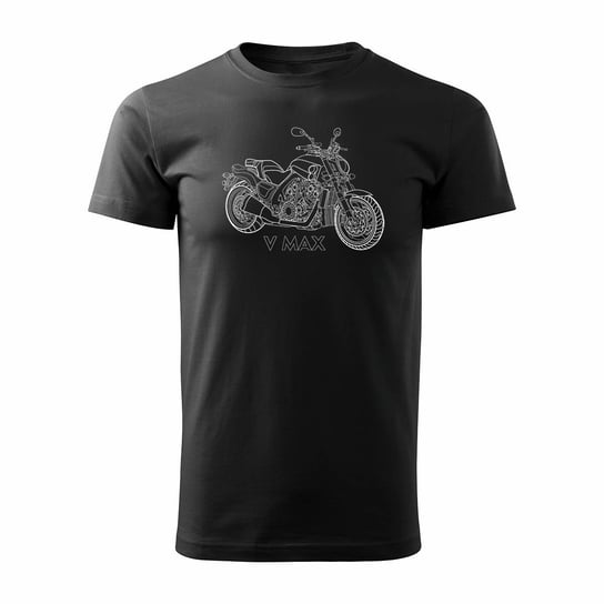 Koszulka motocyklowa z motocyklem Yamaha V MAX VMAX męska czarna REGULAR - S Topslang