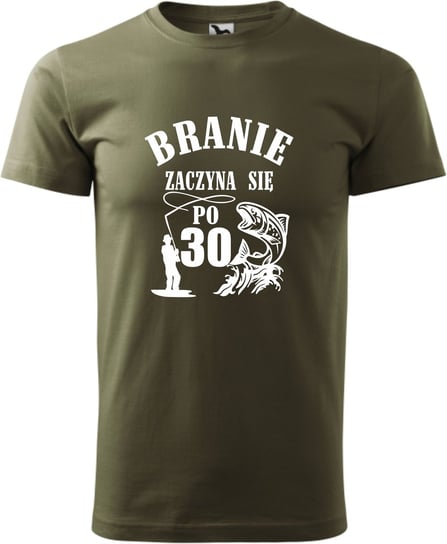 Koszulka na 30 urodziny Branie zaczyna sie po 30 Wędkarz Super prezent dla Niego męska XXL/Aradena Inna marka