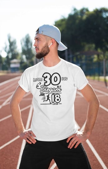 Koszulka na 30 urodziny Mam 30 lat a biegam jak 18 latek Super prezent dla Niego męska 5XL/Aradena Inna marka